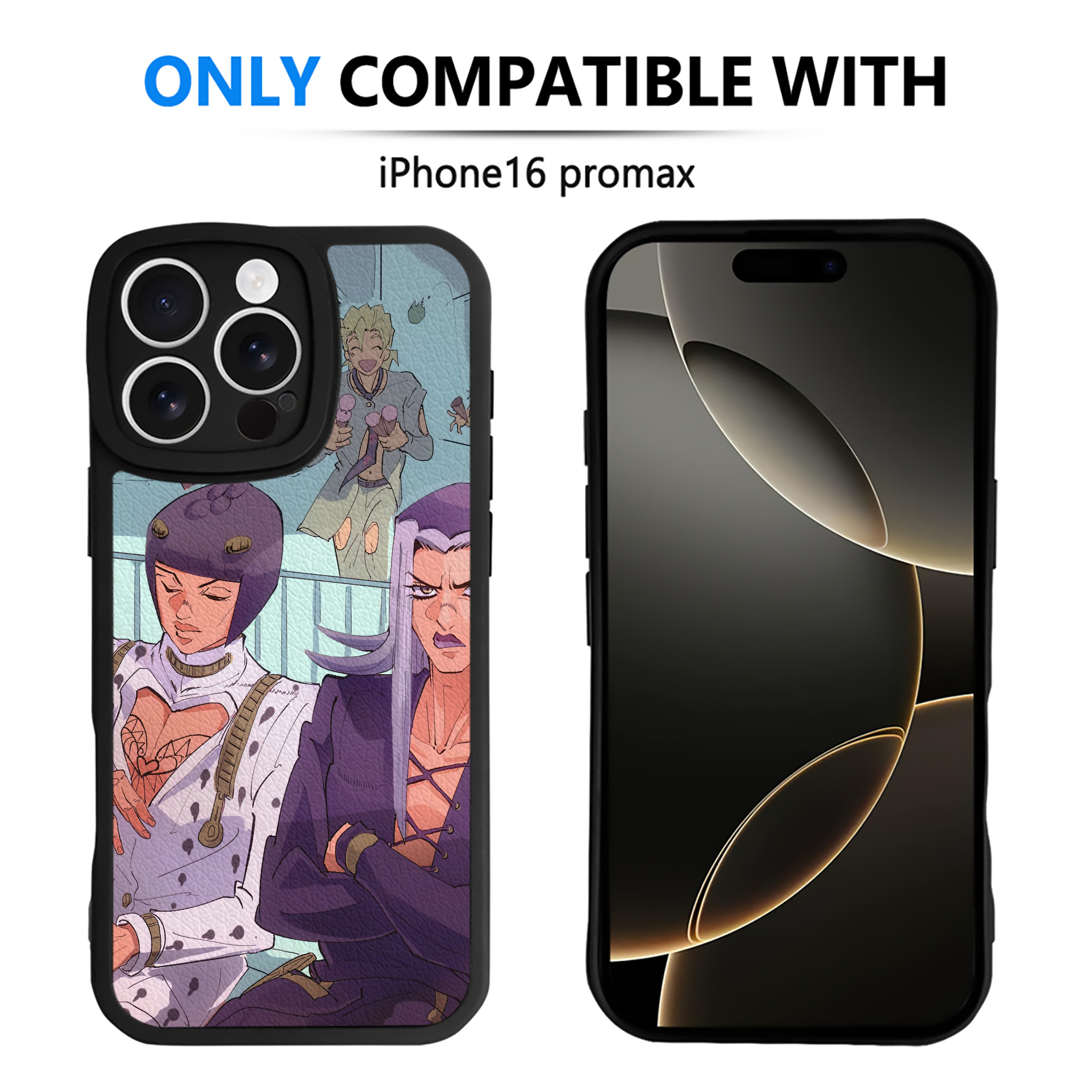 （画像用） ジョジョの奇妙な冒険 JoJo's Bizarre Adventure 【iPhone 16シリーズ対応】シリコンスマホケース（レザー調） 材質：シリコン